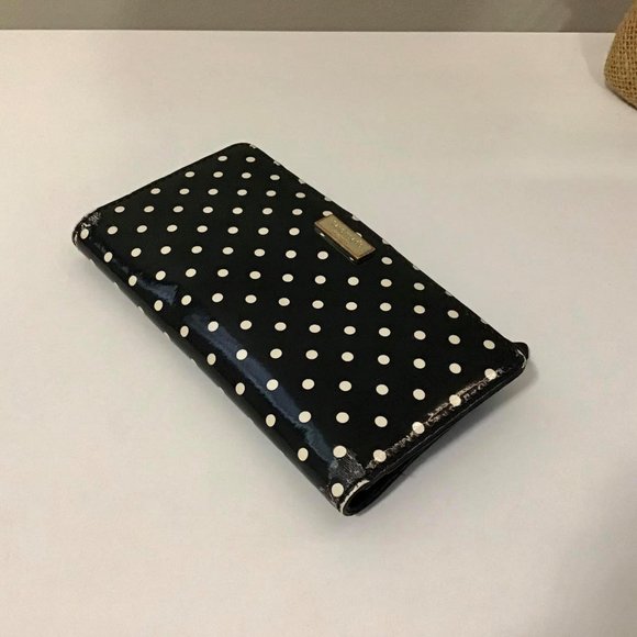 Kate spade ♠️ black white wallet - Picture 1 of 9